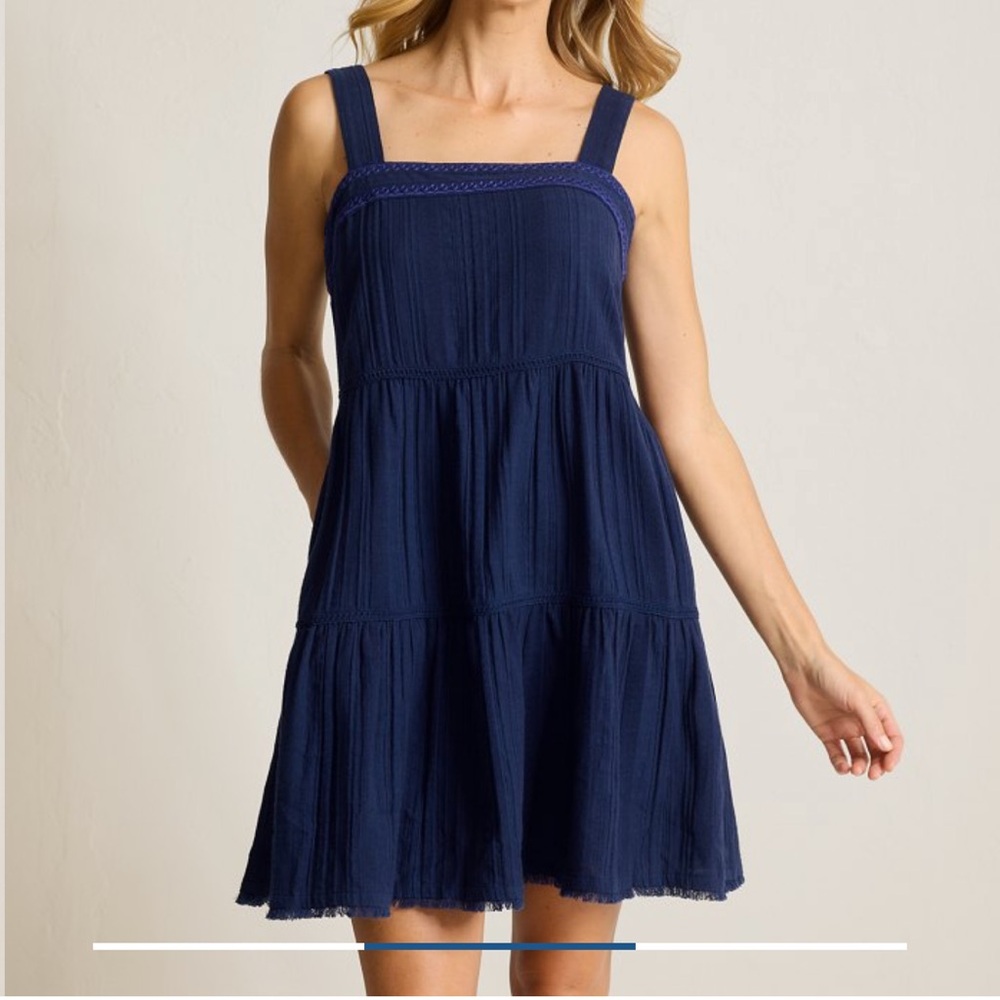 Tommy Bahama Dark Blue Tiered Mini Dress